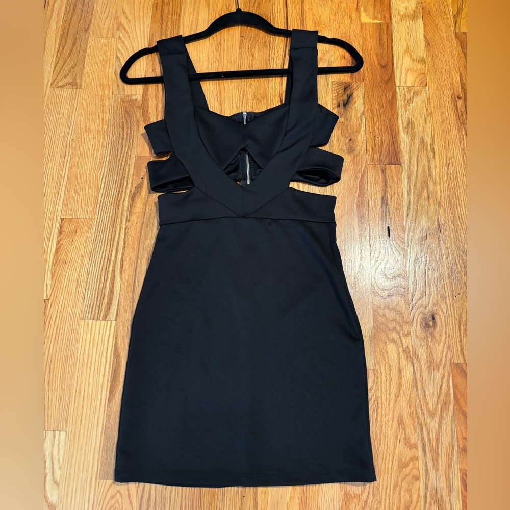Sleek Black Backless Dress